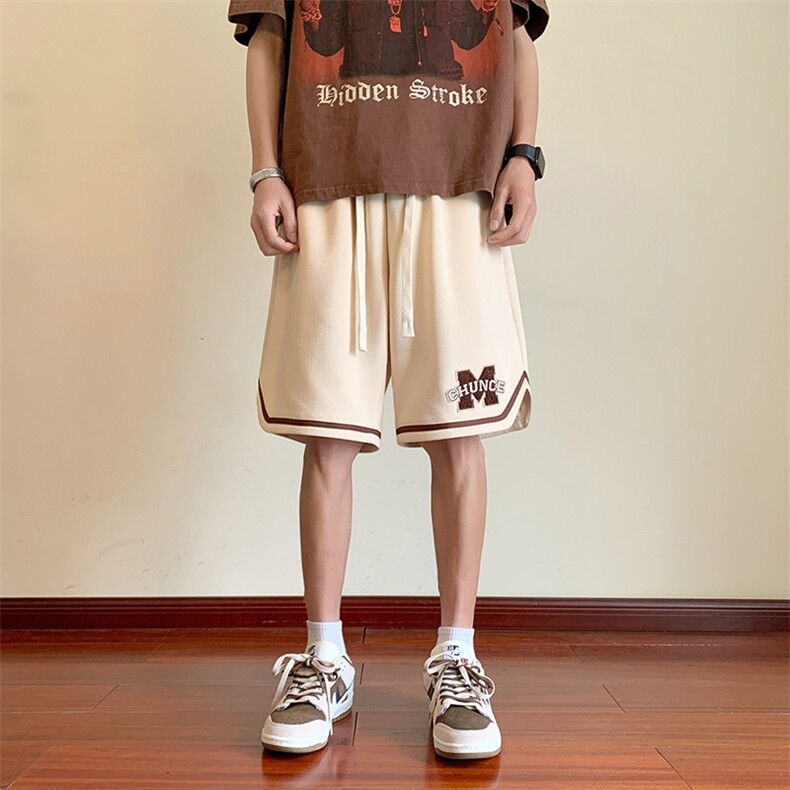 DK6966P35红地板华棉短裤篮球大码宽松户外时尚休闲夏季短裤男,男装休闲裤,星座510A-1