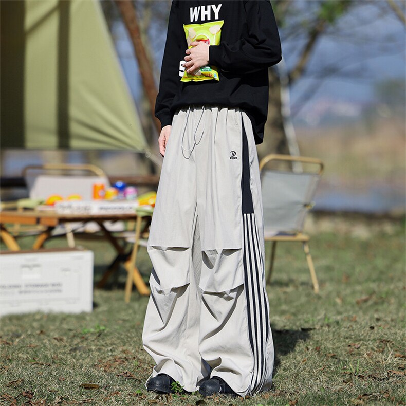 8XL-M春夏侧边拉链裤子大码伞兵裤美式高街冲锋运动裤KZ1951/P58,男装休闲裤,电商B238