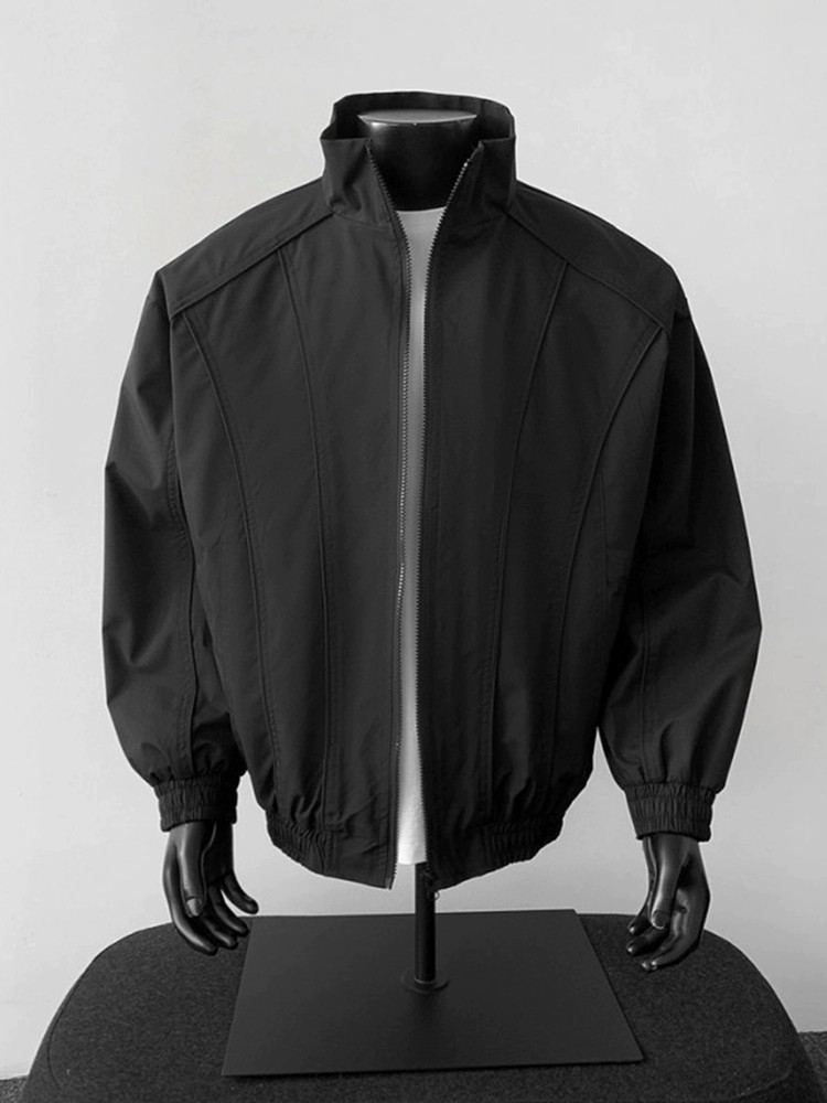 JK731-尺码M-3XL-特P45-美式短款飞行夹克立领廓形猎装工装外套,男装夹克,星座1811B