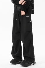 现货主推重磅刺绣宽松新款直筒工装休闲裤X416B-1-KL908-P45限68，男装工装外套，星座416B-1