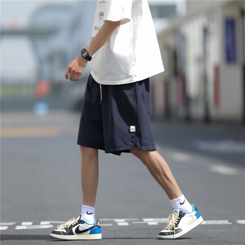 夏季大码ins美式高街潮流篮球短裤男五分运动冲锋裤DK051-P28,男装休闲裤,星座308B-1