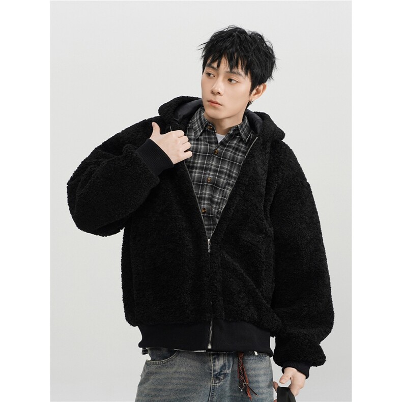 美式复古羊羔毛棉衣男冬季潮加厚慵懒风棉服情侣外套MHY782-P96,男装棉衣,星座208-5