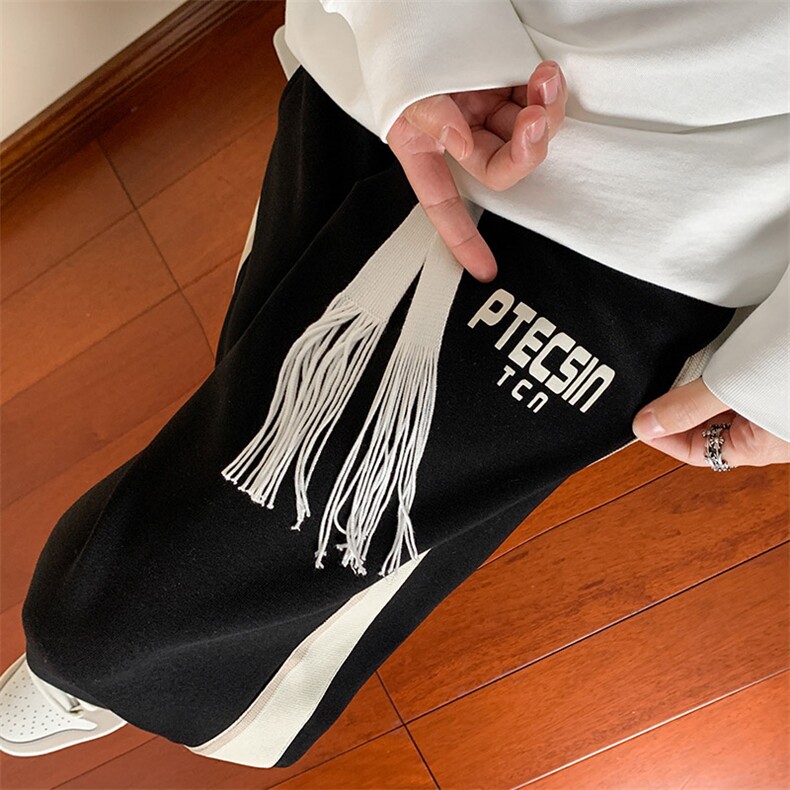 直播品质！重磅纯棉高克重2023新款阔腿休闲裤男K23118-P45控68,男装休闲裤,星座717