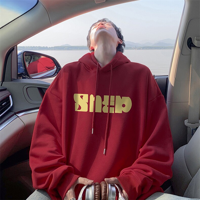 抖音得物供货可提供视频秋冬重磅美式宽松连帽卫衣DL2041,男装卫衣,电商A486