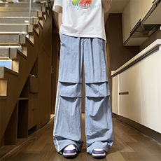 休闲裤男女韩版潮流高街帅条纹拼色高街2024夏季ins长裤K5570-P40，男装休闲裤，星座412-2