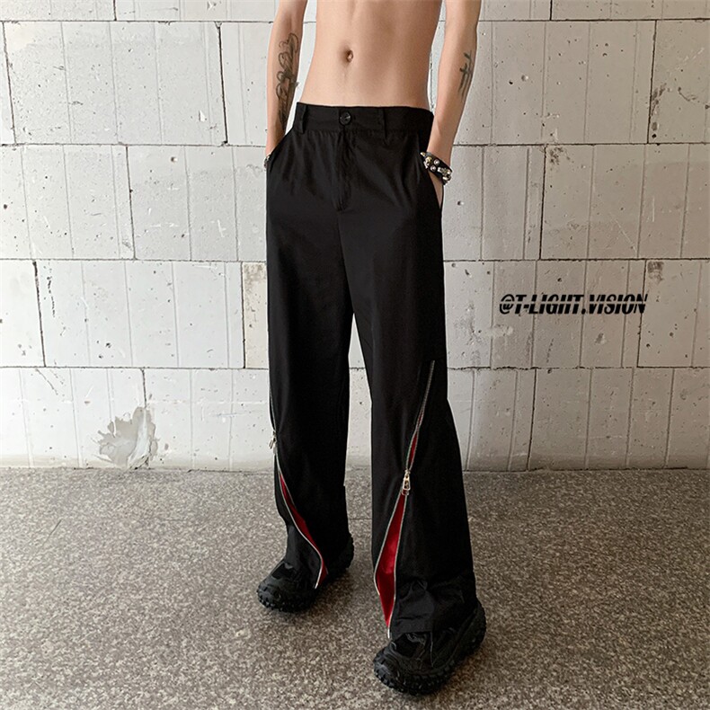 B221美式ins高街小众拼接宽松休闲登山裤冲锋裤LK23110-P65控88,男装休闲裤,电商B221