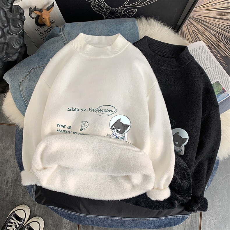 M18187-P45加绒款-P65半高领毛衣男士大码针织衫男毛线衣男,男装针织衫/毛衣,电商A040