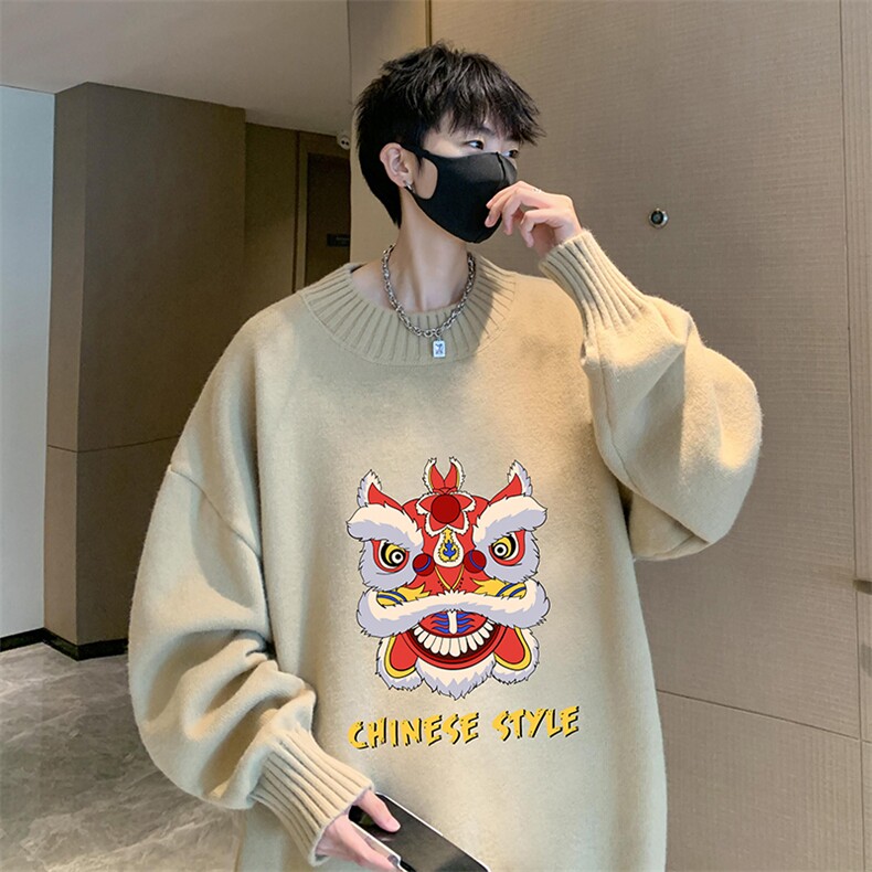 半高领毛衣男士大码针织衫男毛线衣男M18185-P45加绒款-P65,男装针织衫/毛衣,电商A040