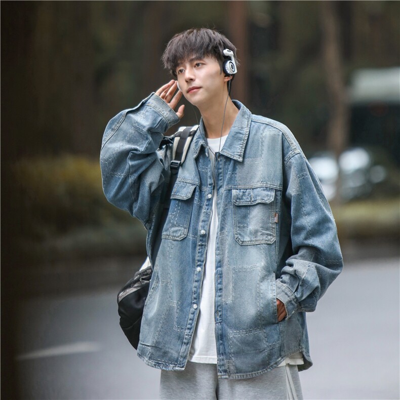 2023秋款复古牛仔外套W1713P90控118,男装夹克,星座1018-3