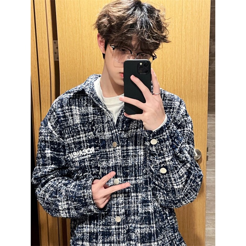 【有货】cleanfit蓝色小香风外套男高级感痞帅夹克W1042LL-特P58,男装夹克,星座1007（原301D）