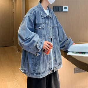 美式复古高街牛仔衣外套男2025新款春季青少年夹克潮牌痞帅高级感图片