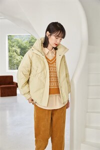 斗篷型羽绒服四色两码,女装羽绒服,衣例