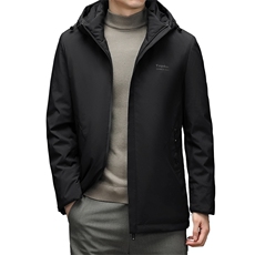 冬装新品商务休闲连帽棉衣中长款男士夹克外套SNNYR86R9613-P215，男装棉衣，电商B212（原钱塘6029）
