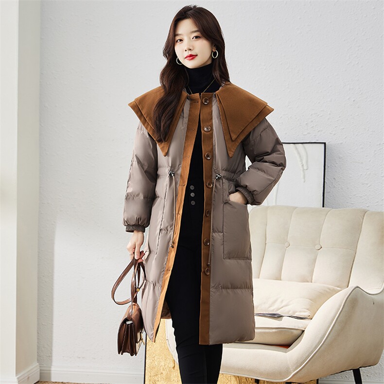 现货羽绒服女连帽新款短款小个子面包服时尚宽松休闲保暖轻暖外套,女装羽绒服,贵人树