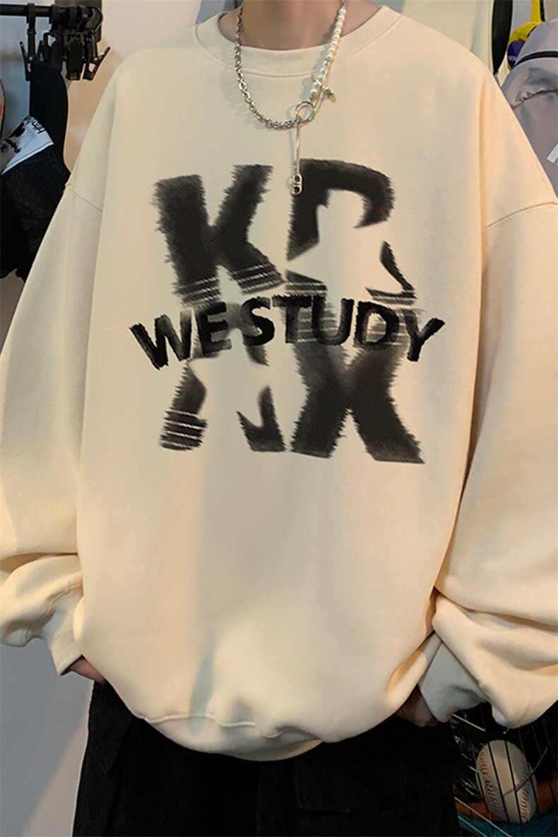 ！圆领卫衣男装港风长袖T恤男外套男WY155-P28,男装卫衣,电商B367