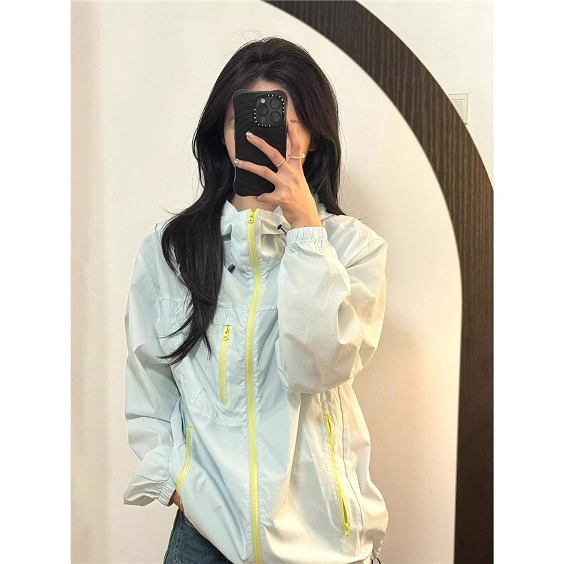 户外轻薄透气防晒衣女款夏季2025新款宽松连帽外套防紫外线防晒服,男装夹克,星座506A