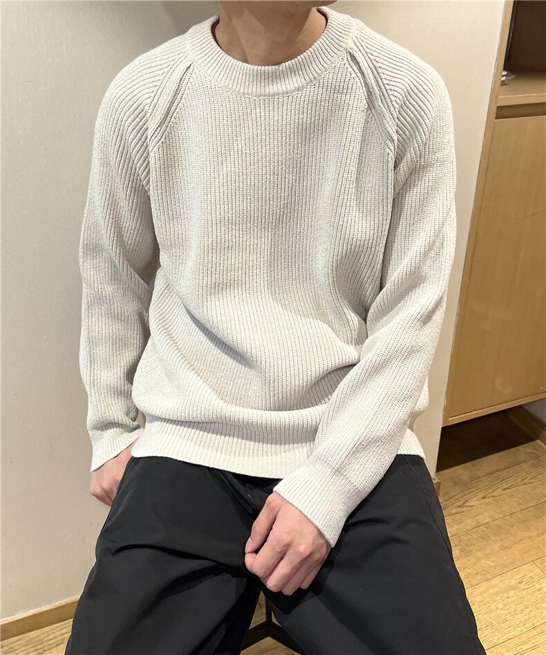 男士百搭休闲套头毛衣纯色圆领打底衫羊毛衫潮,男装针织衫/毛衣,星座510-1