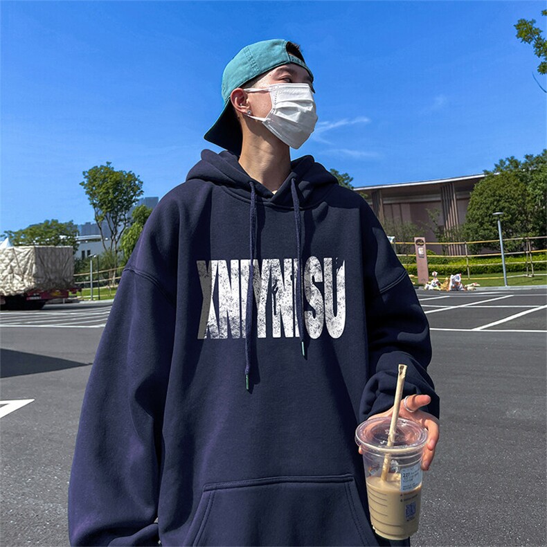 抖音得物供货可提供视频春装重磅美式宽松连帽卫衣DL2437,男装卫衣,电商A486-1