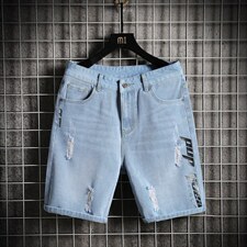 XZ103A-D025-P38-限价58砖墙日系大码破洞牛仔肥仔,男装牛仔裤,星座103A