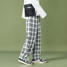 2021春夏港风格子裤子男中性风格子裤女直筒宽松DS-C407-6647-P40，男装休闲裤，电商C323-1