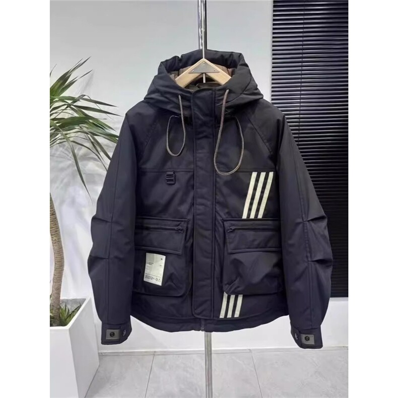 冬条纹设计棉袄冲锋衣男潮牌宽松连帽羽绒棉衣保暖外套TT5003P97,男装夹克,星座1013-5