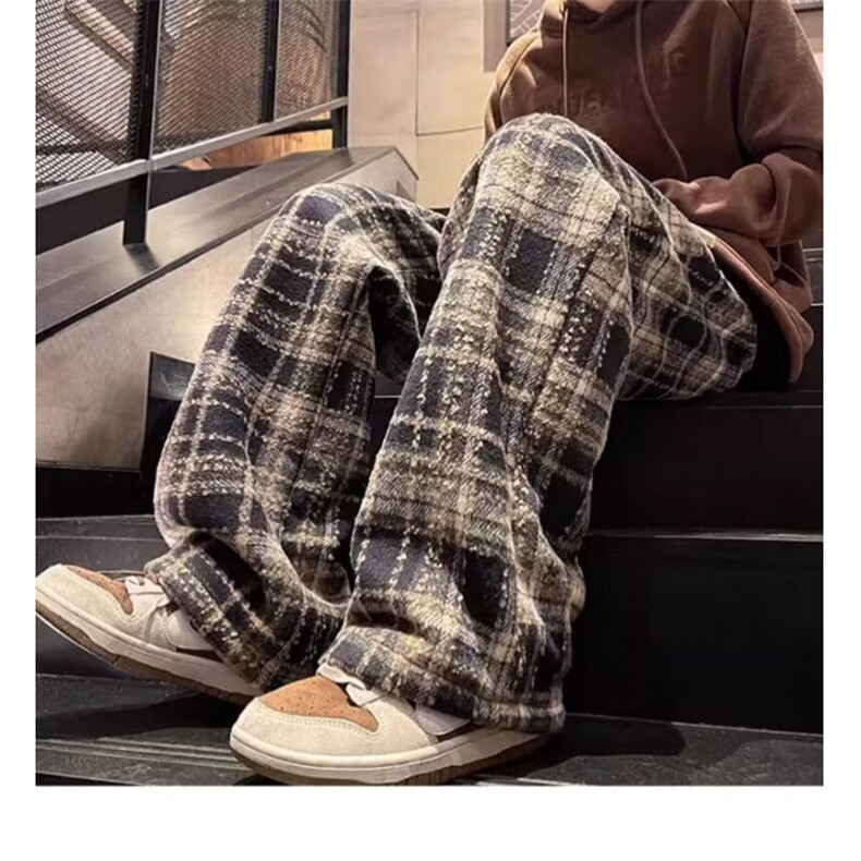 AK2491-P55裤子高街设计感小众九分裤直筒休闲长裤春秋潮流韩版，女装休闲裤，星座617A-2