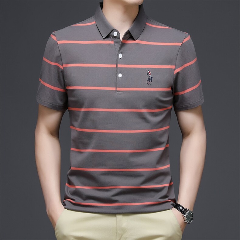 中年商务男休闲短袖T恤男士夏季新款翻领半袖polo衫HM8305-P62,男装Polo衫,星座1105-3