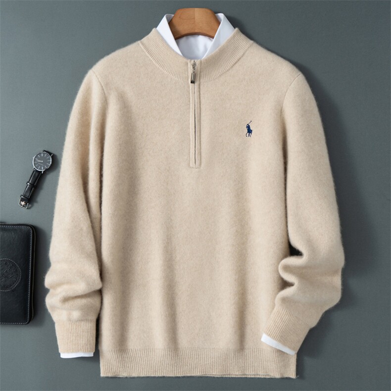 羊毛衫男士简约纯色套头毛衣百搭打底针织衫男装，男装羊毛衫，大美人高端店