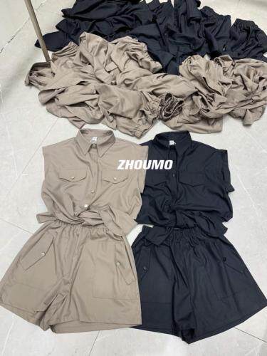 夏季补单款简约大气两件套，女装，周末