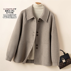 2025百搭时尚简约翻领羊毛大衣简约百搭，女装双面呢大衣，优远毛呢大衣