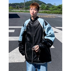 美式PU皮外套女秋冬季新款机车服加厚情侣夹克男JY156，男装夹克，星座1116A（原606A-3）