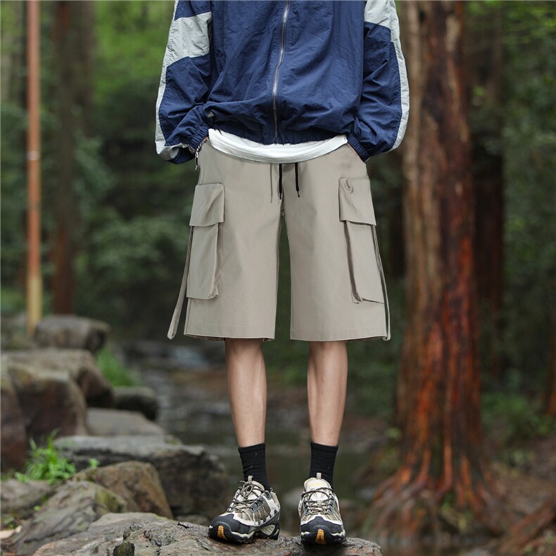 夏季工装抽绳短裤男设计宽松休闲潮流百搭短裤DK3100 P-25图片