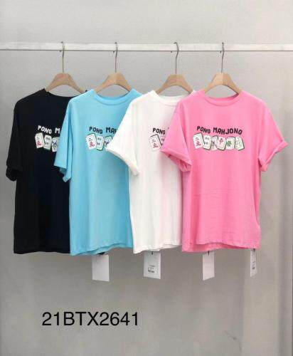 麻将四色T，女装，JY.OUBEN