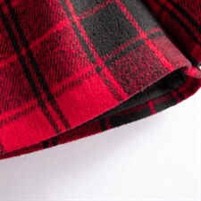 2024秋冬新款毛呢斗篷短裤红色格纹显瘦小洋装两件套袖毛可拆卸，女装套装/套裙，雅静靓衣