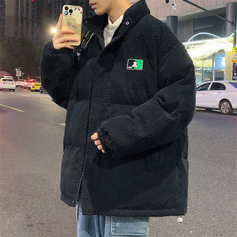 美拉德风纹理感雪尼尔棉衣欧棉绒男宽松保暖棉衣M95-特P100控178,男装棉衣,电商A001