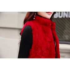 中长款连帽韩版百搭时尚气质休闲优雅甜美修身皮草无袖2020年冬季，女装皮草，央宝儿