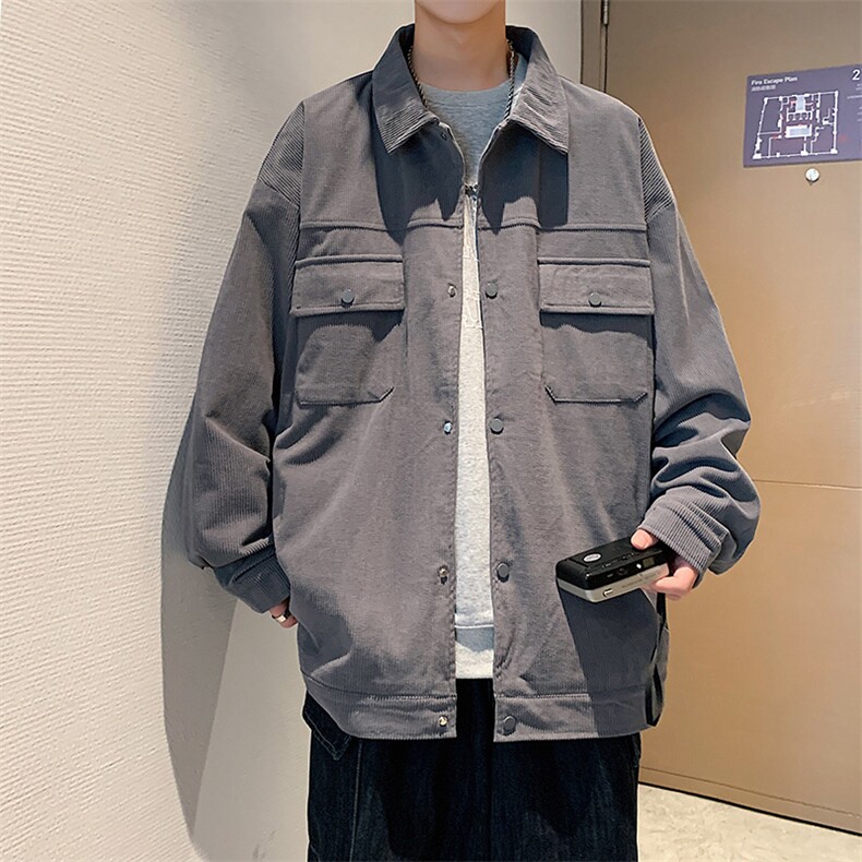 港风灯芯绒工装夹克男上衣外套JK761特P65,男装夹克,星座1204-3