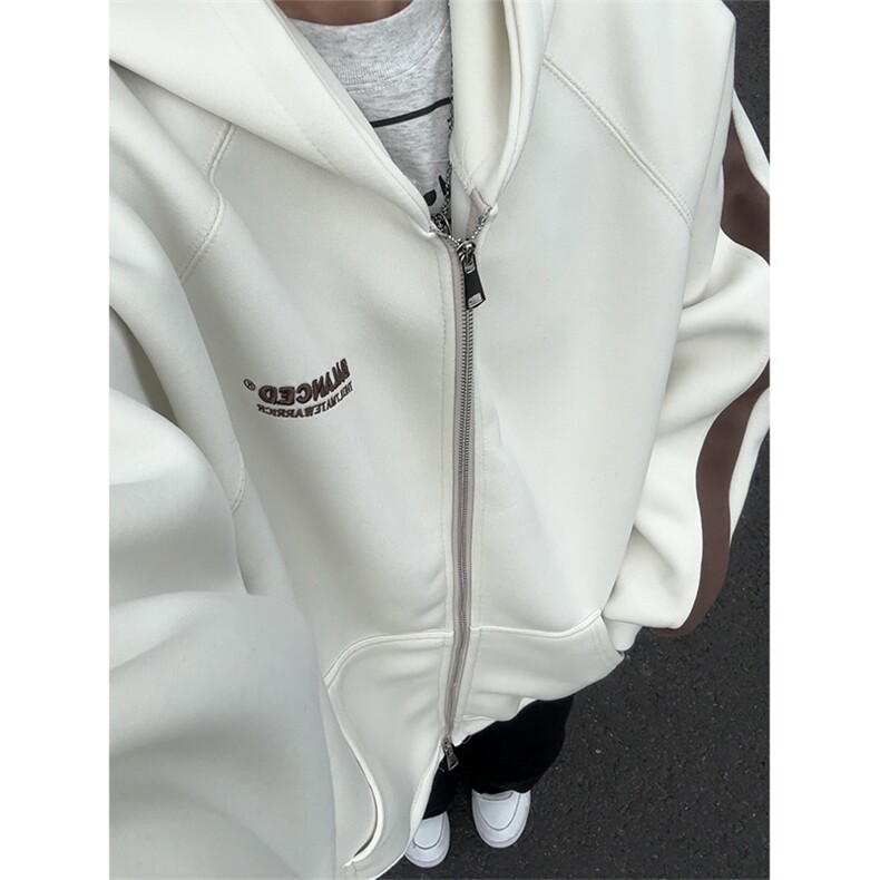 秋季新款开衫连帽卫衣男重磅情侣刺绣外套KS007-P70控108，女装短外套，星座209-2