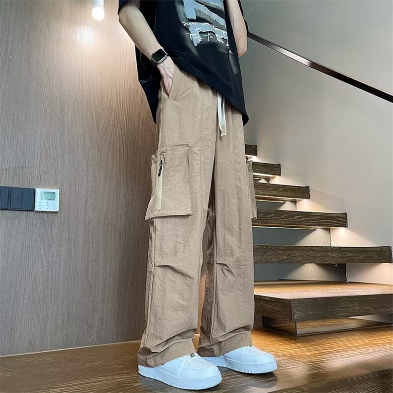 夏季新款潮牌宽松直筒工装裤大口袋休闲冲锋裤男现货K7929-P45,男装工装外套,星座512-3