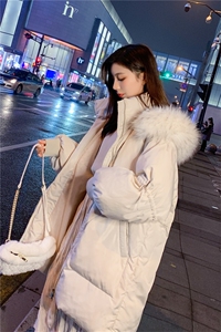主推现货 高点击中长款大毛领棉衣163-1116-P185-控268图片