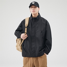 高品质不易褶皱立领防风防水夹克设计拼色外套MYJ24-7804p-65，男装夹克，电商A128
