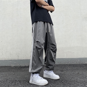 美式7条纹金属质感运动裤秋季薄款坠感裤运动裤K211-1-K2345-P50图片