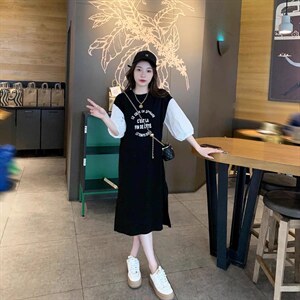 韩版休闲连衣裙图片