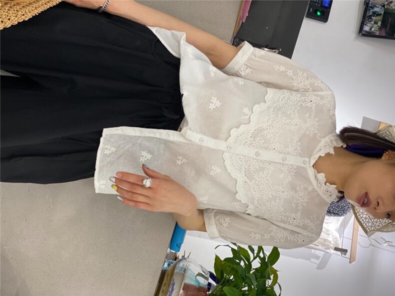 棉麻刺绣衬衣，女装，玛雅丽人