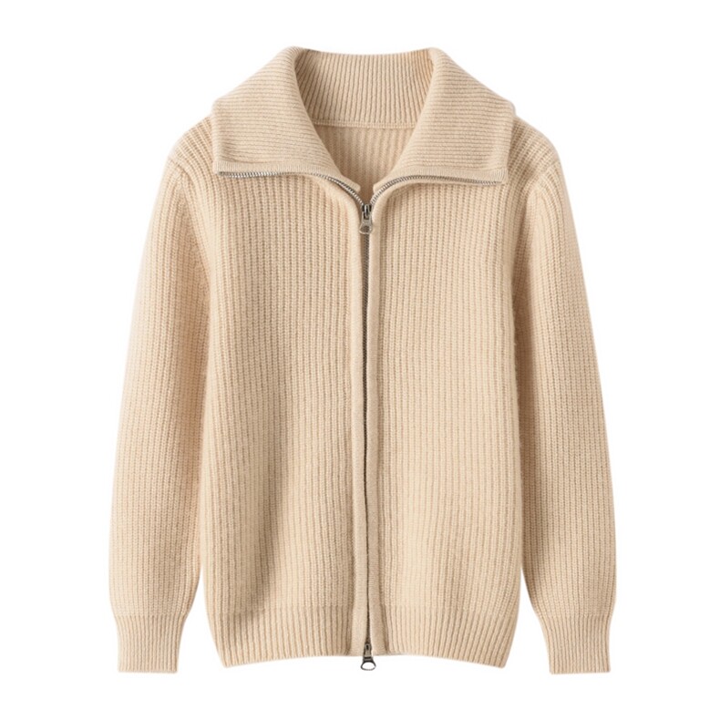 2025时尚百搭通勤简约休闲儿童羊绒衫加厚拉链款，童装儿童羊绒衫，牧皓研