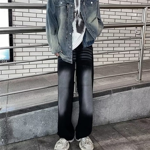 美式高街水洗牛仔裤男女款潮牌百搭宽松显瘦垂感直筒K860-P45
