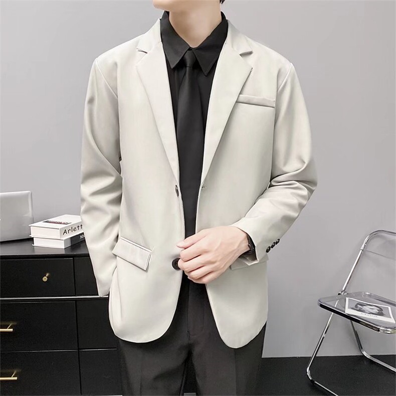 小西装男士外套春秋季轻熟风韩版潮流商务休闲高级感宽松西服Y70,男装西服,星座1116A-2（原606A-1）