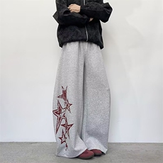 YC0782-P48美式运动卫裤男女秋潮牌字母印花高街痞帅阔腿长裤，男装休闲裤，电商C233