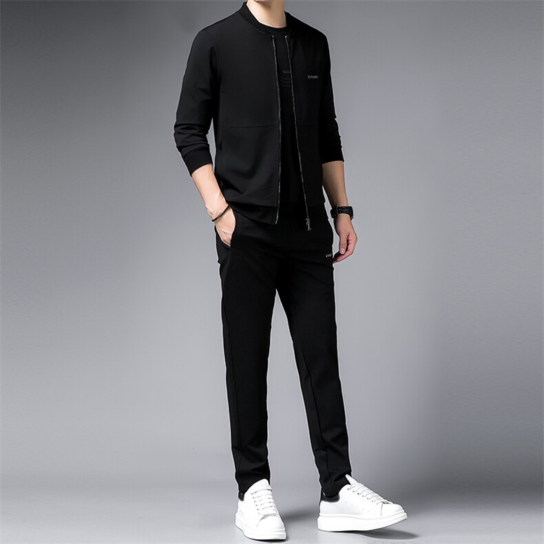 SA9615-3钱塘2020-2中青年男士百搭时尚休闲冬季卫衣套装P243,男装休闲套装,钱塘207-2