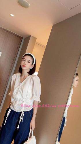 抽绳小女人小衫，女装，萌蔻